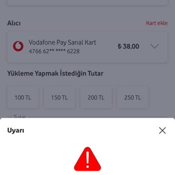 Vodafone Pay Uygulaması Hata Veriyor