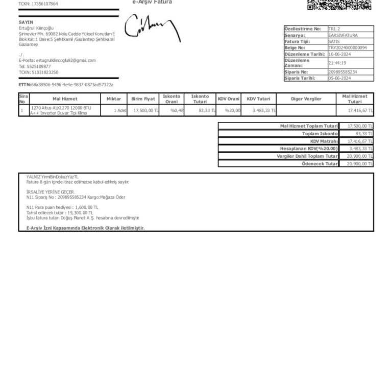 Altus Klima Montajı Şikayet