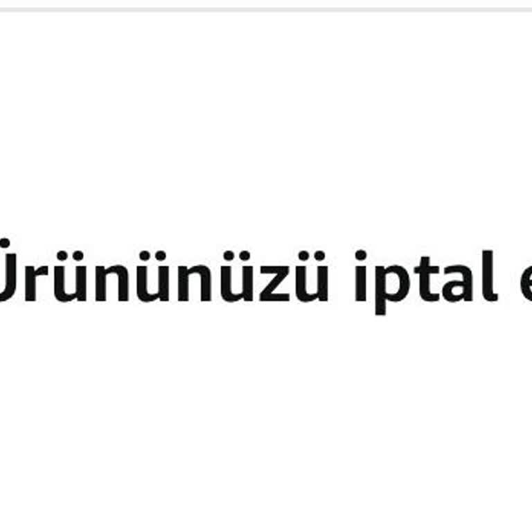 Amazon Sipariş İptali Ve Teslim Edilmemesi