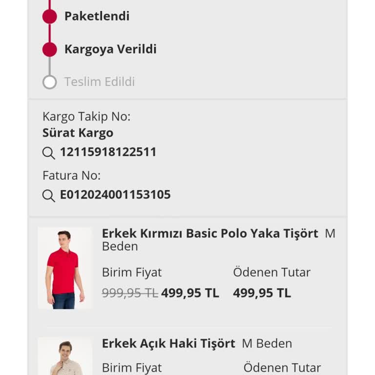Usp Polo Aydınlı Grup. Teslim Edilmeyen Ürünler.
