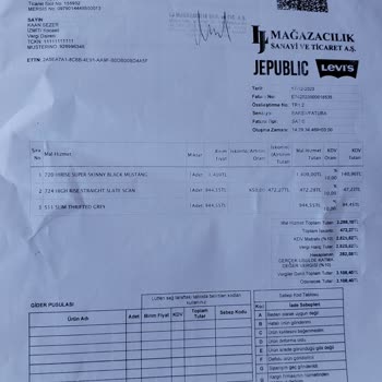 Levis Jean Değişim İsteğimin Reddedilmesi