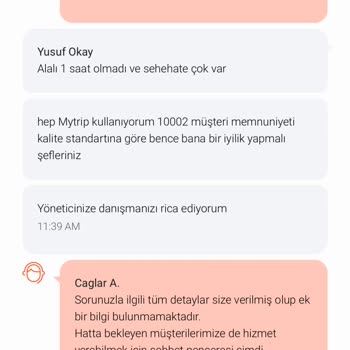 Mytrip Yüzünüze Konuşma Kapatan Müşteri Temsilcisi