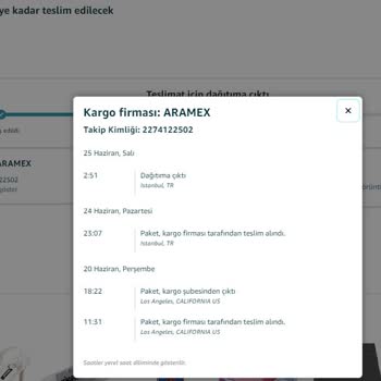 Amazon.com Üzerinden Alınan Üründe Aramex Kargo Rezil-liği!