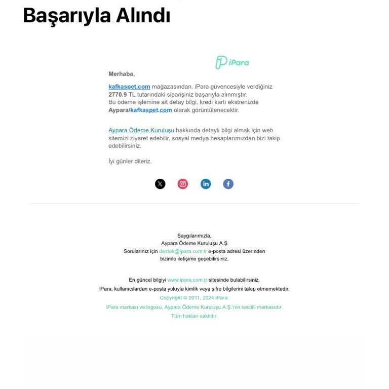 Kafkas Pet Sipariş İptali Ve Ücret İadesi Sorunu