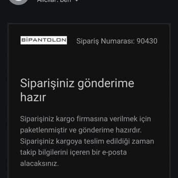 Bipantolon Geciken Ve Dönülmeyen Sipariş