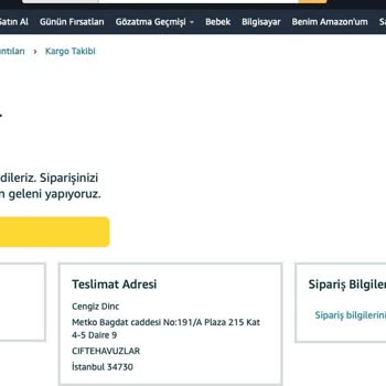 Amazon.com.tr Ürünü Teslim Etmedi
