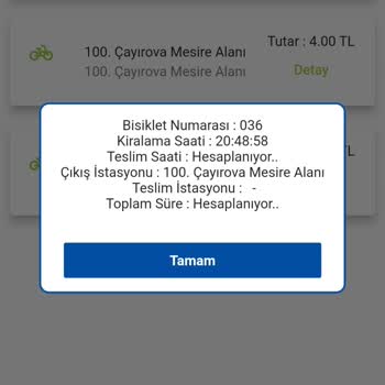 Kobis Bıraktığım Bisiklet Sisteme Geç Kayıt Edildiği İçin Mağdurum
