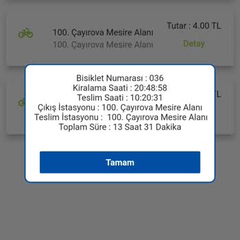 Kobis Bıraktığım Bisiklet Sisteme Geç Kayıt Edildiği İçin Mağdurum