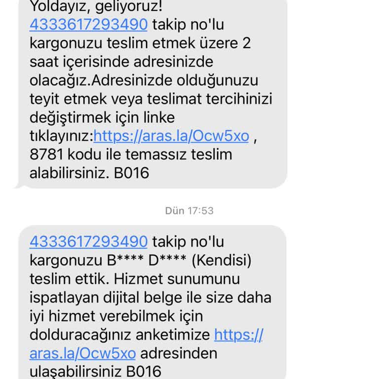 Aras Kargo İletişim İçin Robot İstemiyorum Derdimi Anlatıyorum