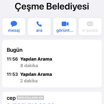 Çeşme Belediyesi Açılmayan Cevap Vermeyen Telefon Hatlarınız