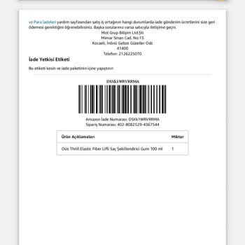 Amazon Ücret İadesi Yapmıyor!