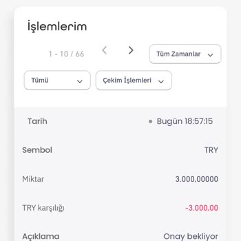 Bitay Para Çekme Talebimi Onaylayın