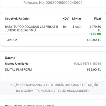 Migros Baby Turco 5 Numara Şikayet