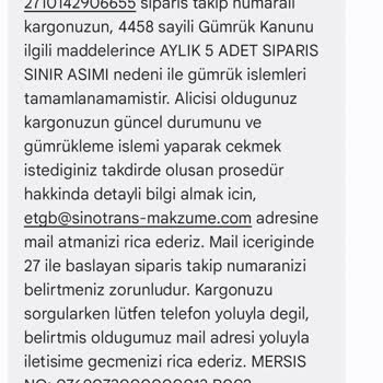 Sinotrans Makzume Lojistik Aliexpress Ten Aldığım Ürünlere El Konulması