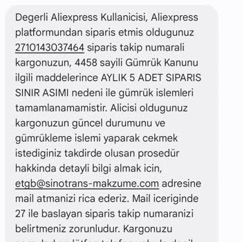 Sinotrans Makzume Lojistik Aliexpress Ten Aldığım Ürünlere El Konulması