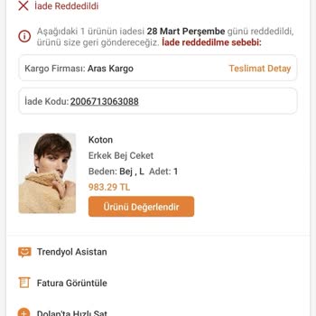 Desi Belgesi İlgili Kurum Verilmiyor Trendyol İşlem Yapamam Diyor
