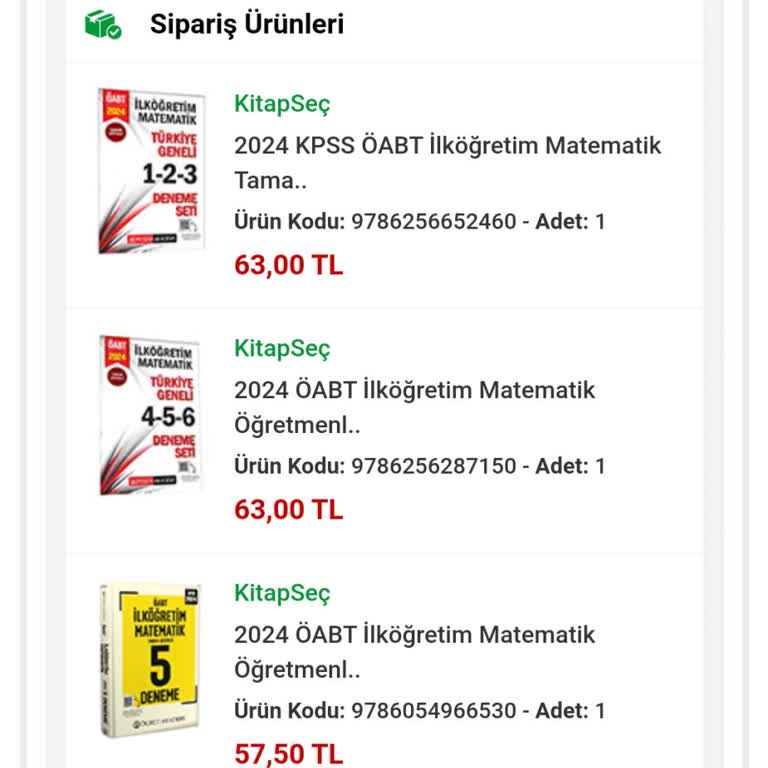 Kitap Seç Kargolanmayan Ve Eksik Ürünler