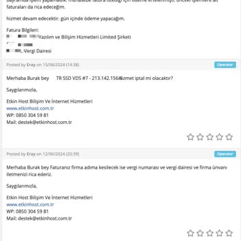 Etkin Host Bilişim Ve İnternet Hizmetleri Vergisiz İşlem Ve Veri Silme