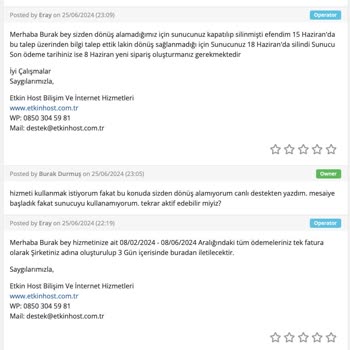 Etkin Host Bilişim Ve İnternet Hizmetleri Vergisiz İşlem Ve Veri Silme