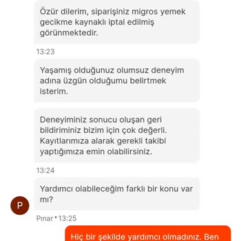 Migros Yemek Hem Siparişi Geciktiriyor, Hem Kafasına Göre İptal Ediyor