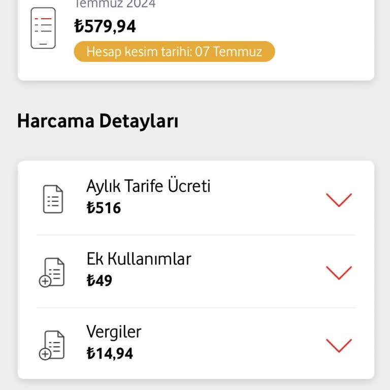 Vodafone Tarife Ücreti Güncellemesi