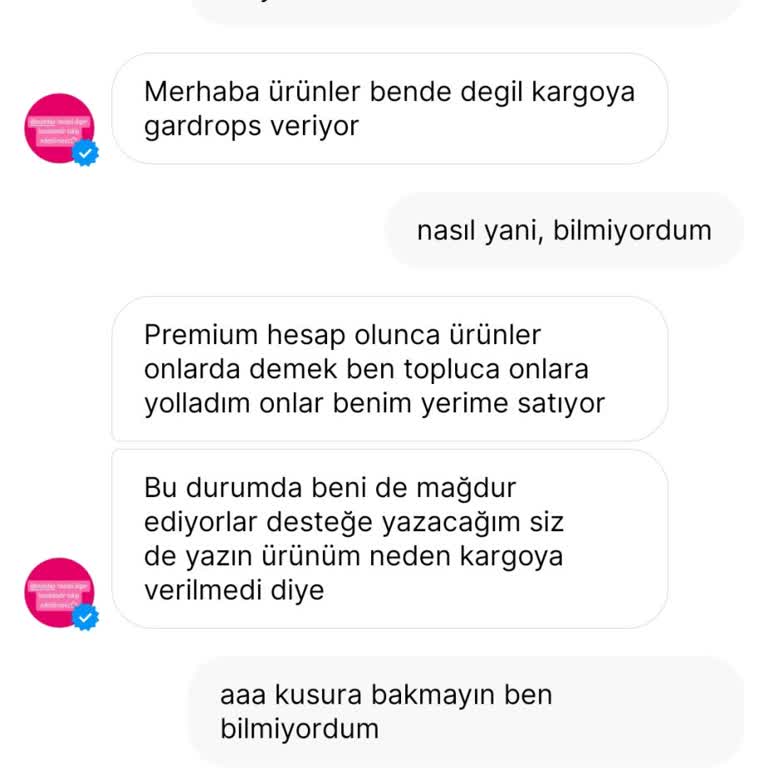 Gardrops Ürünlerimi Göndermiyor Acil Destek Ve Yardım Talep Ediyorum