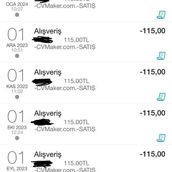 Cvmaker.com.tr Kart Bilgilerimi Kopyaladılar