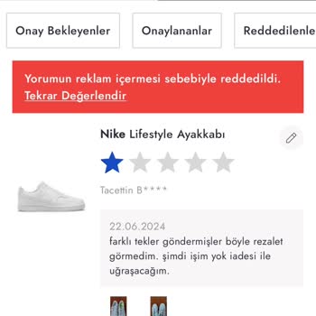 Boyner Hatalı Ürün Göndermesi Ve Değerlendirmeleri Engellemesi