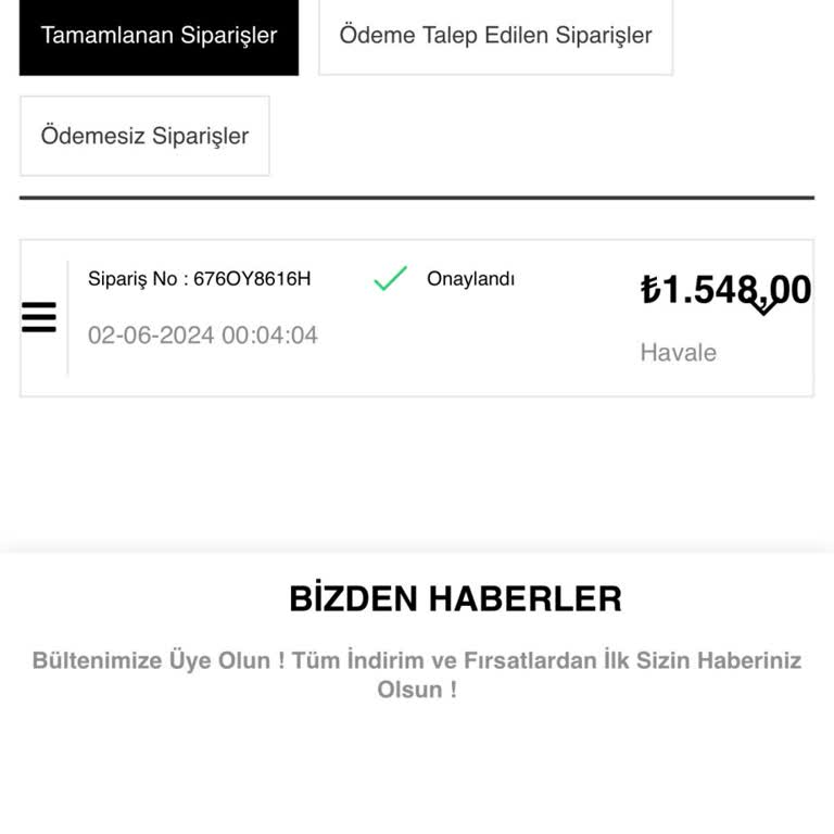 OZSARICAM Ürün 3 Haftadır Kargoya Verilmiyor