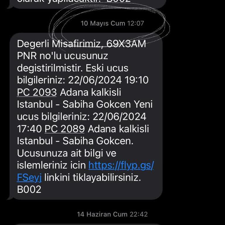 Pegasus Uçuş Saati Değiştirme Mağduriyeti
