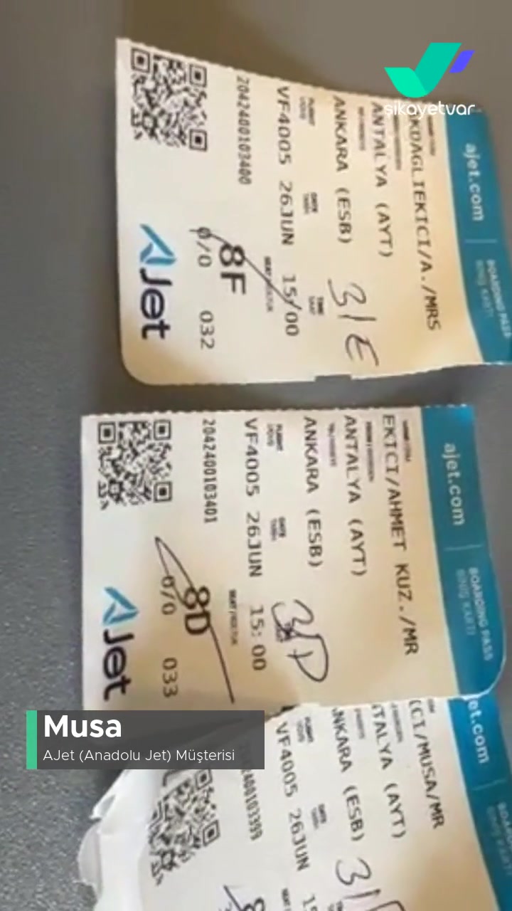 Ajet (Anadolu Jet) İle Mağduriyet Yaşadık! videonun kapak resmi