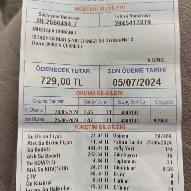 İSKİ Fahiş Su Faturası