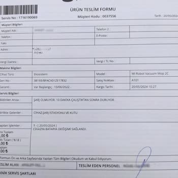 MIEKO Mieko Garanti Belgesindeki Şartlara Uymuyor