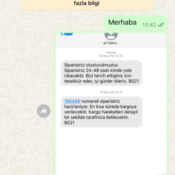 Aftorya Ürünü Göndermedi Para İadesi Talep Ediyorum