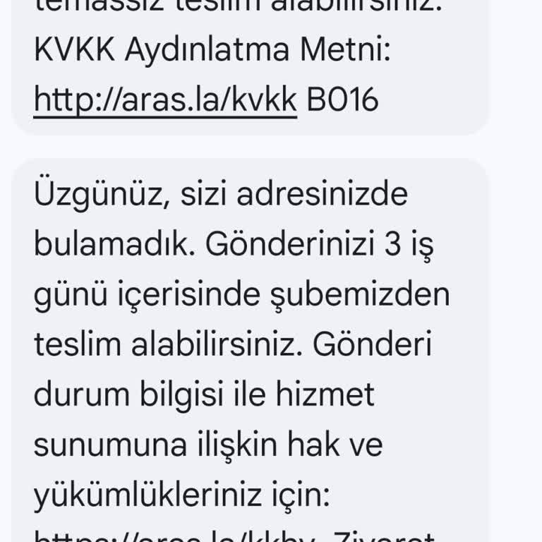 Aras Kargo Çok Kötü Çalışıyor