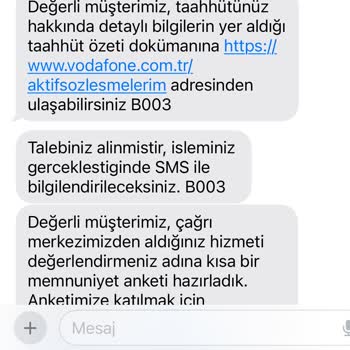 Vodafone Taahhüt Sorunu Ve Yanlış Bilgilendirme