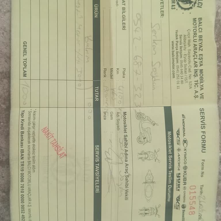 Balcı Motor Servis Ve Garanti Sorunu