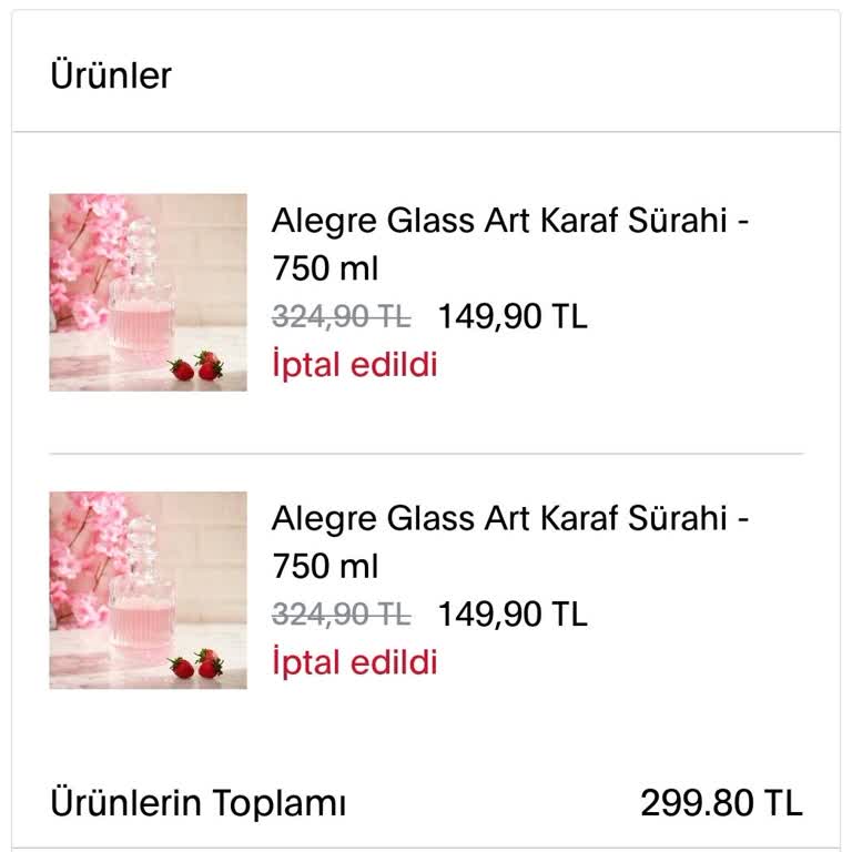 Evidea Sipariş İptali İle İlgili Memnuniyetsizliğim