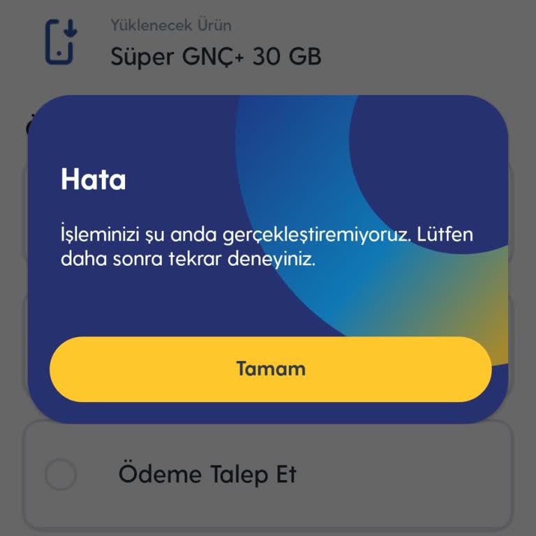 Turkcell Paket Yükleyememe Sorunu
