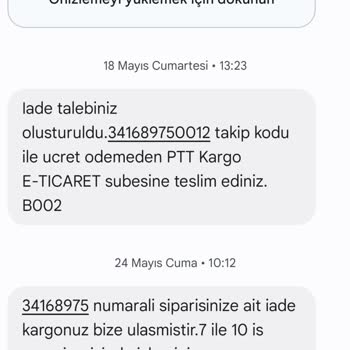 Sefamerve İade Ürünün Parasını İstiyorum