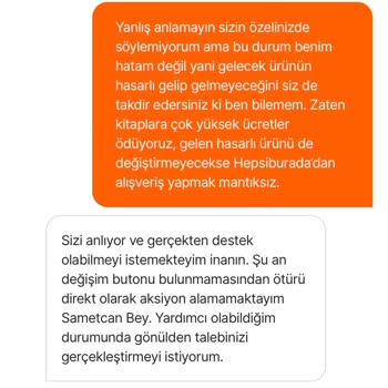 Hepsiburada Yırtık Gönderdiği Kitabı Değiştirmiyor
