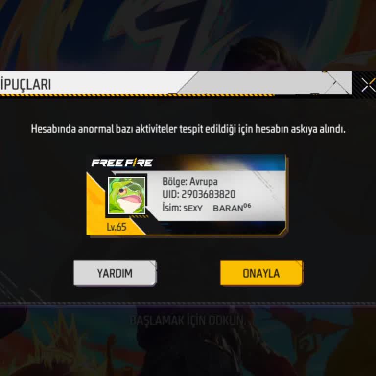 Garena Free Fire Lütfen Yardımcı Olun