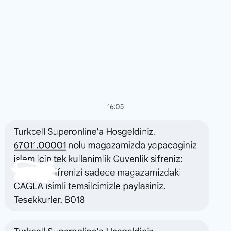 0850 532 73 00 Şüpheli Mesaj Ve Arama...