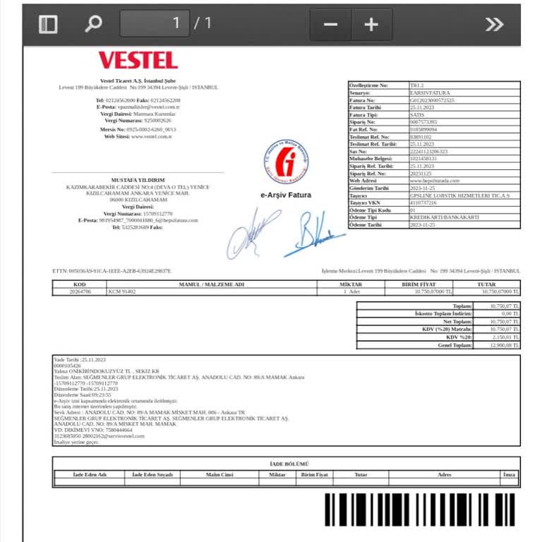Vestel Garanti Uzatma Ücreti Tutarsızlığı