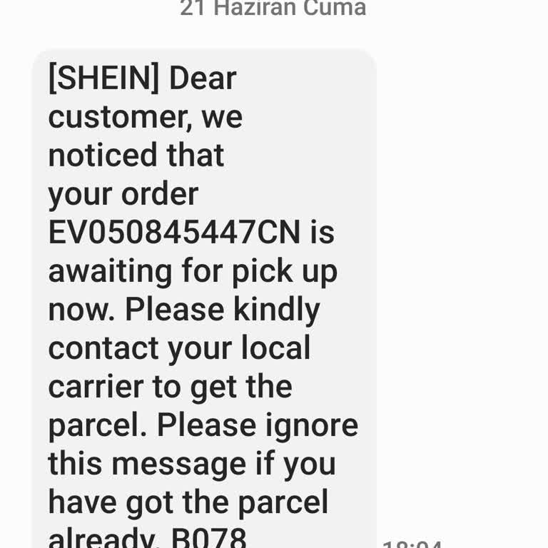 Shein Kargom Nerede? Geri