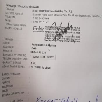 Fakir Ev Aletleri Robot Süpürgem 24 Saattir Şarjda Ama Şarj Olmuyor.