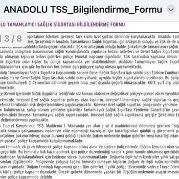 Anadolu Sigorta Tss Mağdur Edildim