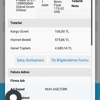 Toner@tonerkartus.com.tr Bu Firma Çok Kötü Sipariş Yapmayın.