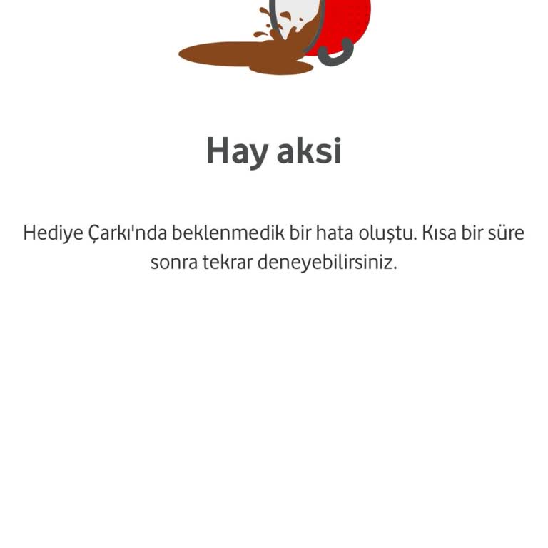 Vodafone Hediye Çarkı Sürekli Hata Veriyor