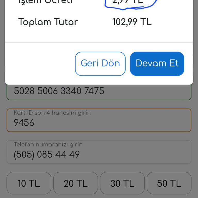 EGO Genel Müdürlüğü EGO Kartlarına İşlem Ücreti Alınması.